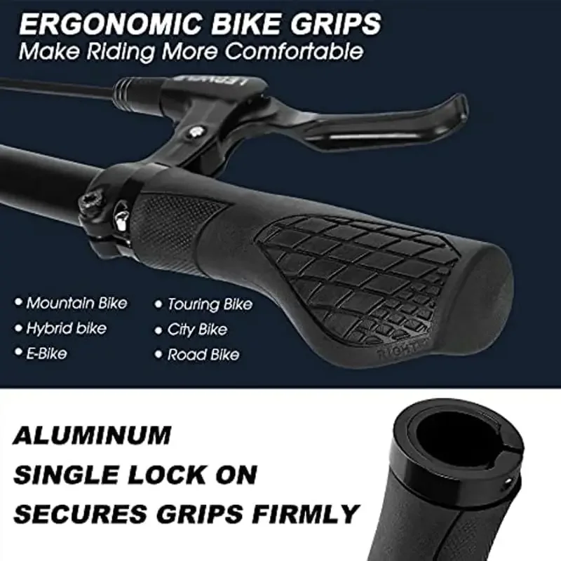 Alloy Rubber Bike Grips Single - đánh giá và giá Commuting On Mountain Bike