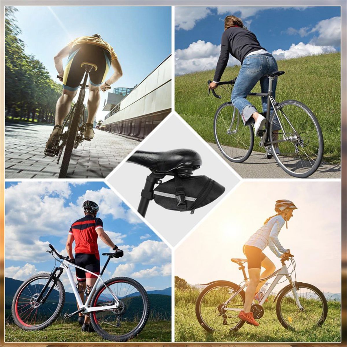 B72ABG 2 Pack Bike Seat Bag, B - đánh giá và giá Saddle Bag Under Seat