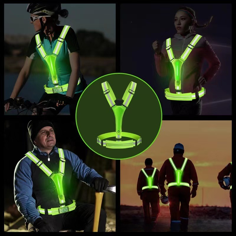 LED Glowing Reflective Vest Hi - đánh giá và giá Reflective Vest Cycling