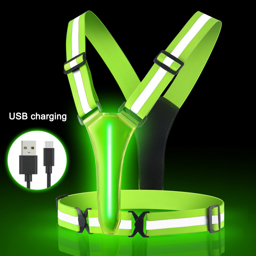 LED Running Vest USB Rechargea - đánh giá và giá Reflective Vest Cycling