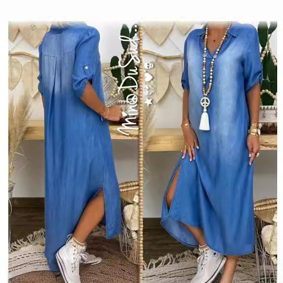 Loose Women's Denim Dress Wash - đánh giá và giá Cycling Commute Outfit
