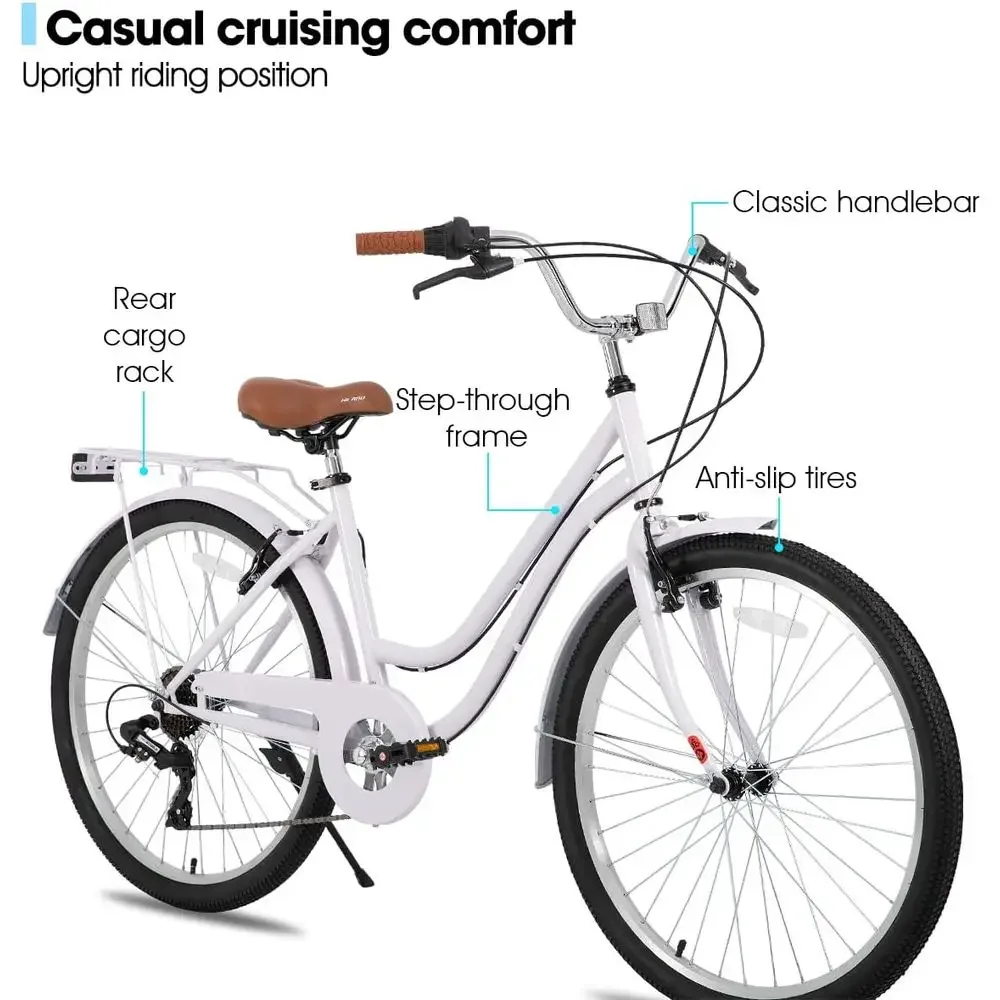 26 7-Speed Step-Through Cruise - đánh giá và giá Cycling Commute Speed