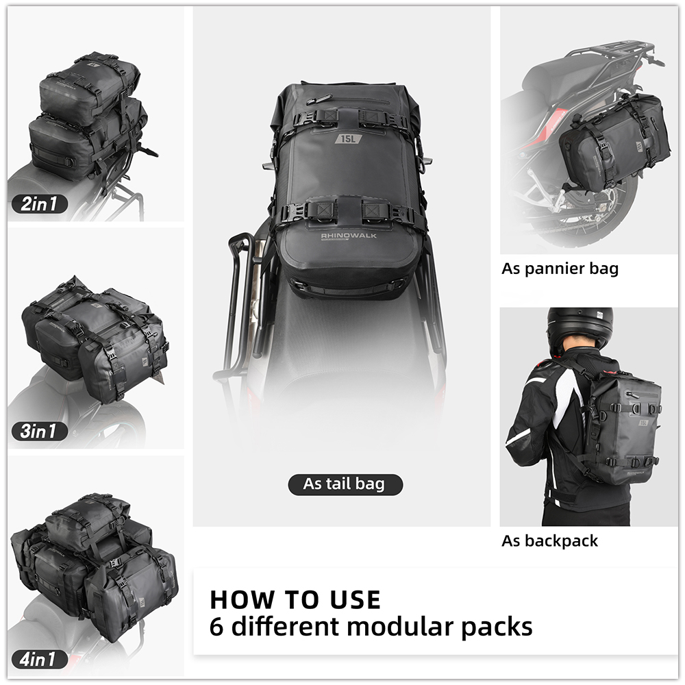 Rhinowalk Motorcycle Tail Bag  - đánh giá và giá Cycling Commute Backpack